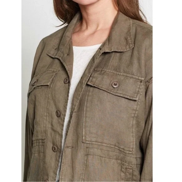 Joie Kendora Linen Cargo Jacket